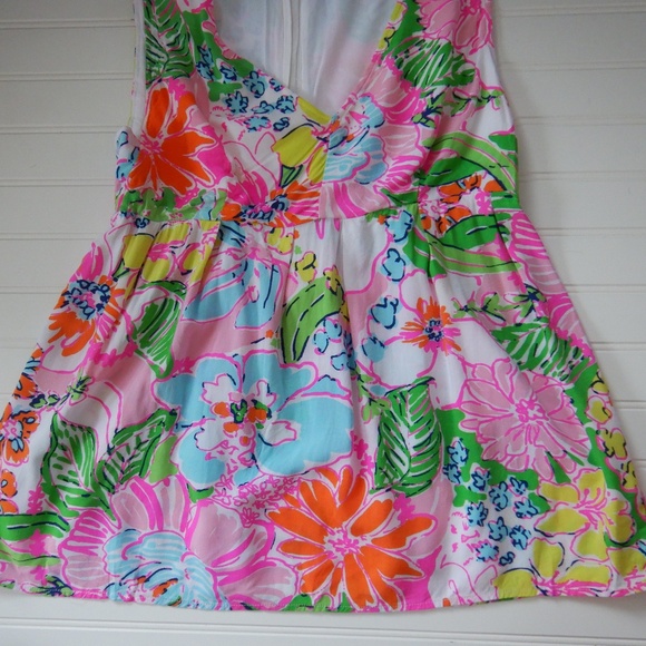 Lilly Pulitzer for Target Floral Tank Top - Pink, Green, Orange - Picture 2 of 13